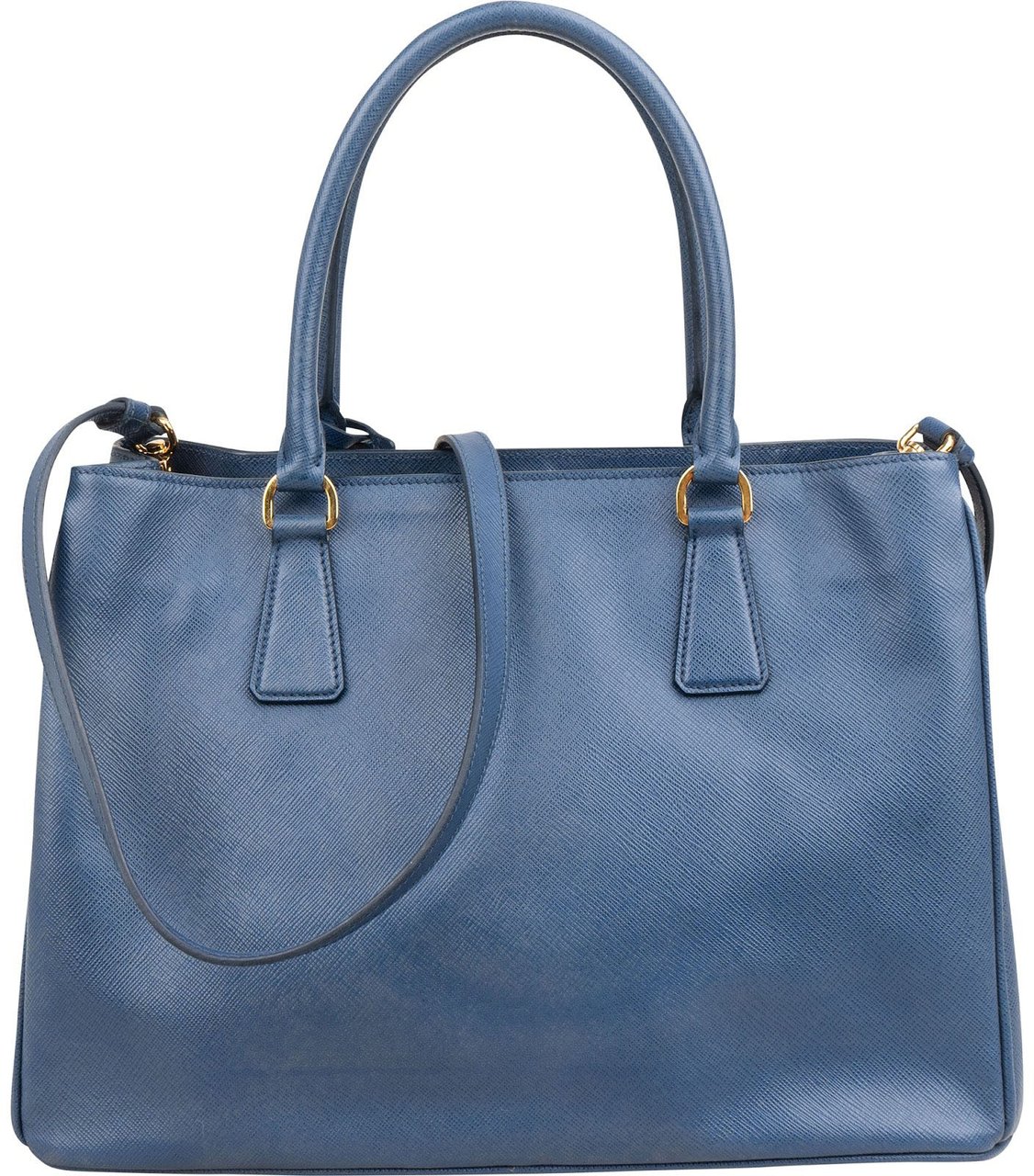 Prada Blue Saffiano Lux Galleria Handbag Blauw