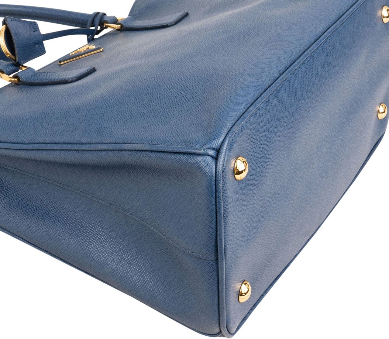 Prada Blue Saffiano Lux Galleria Handbag Blauw