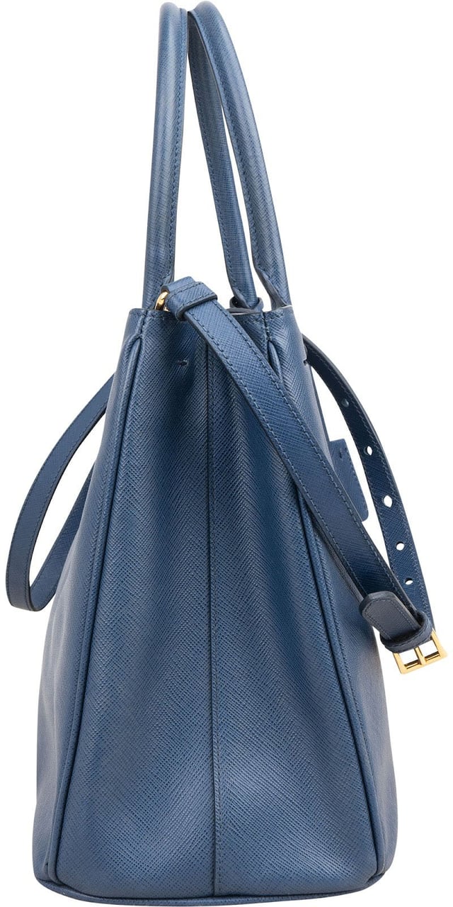 Prada Blue Saffiano Lux Galleria Handbag Blauw