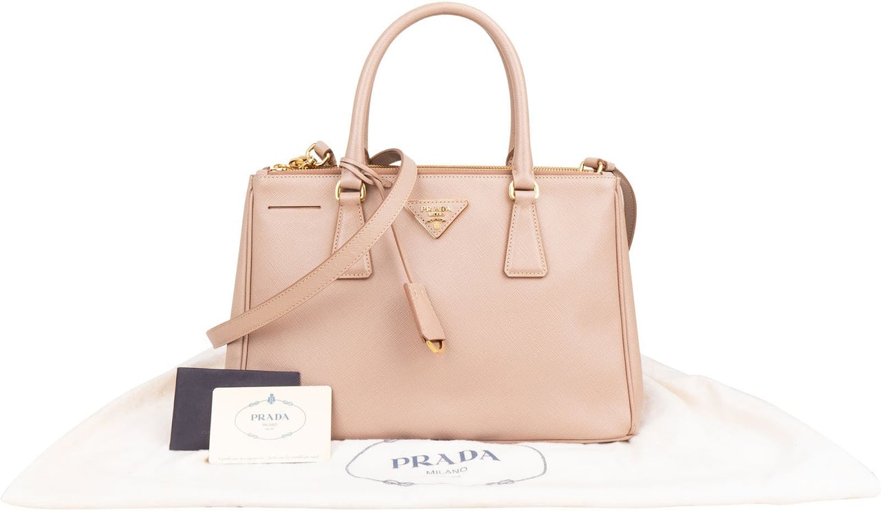 Prada Pink Saffiano Leather Galleria Handbag Roze