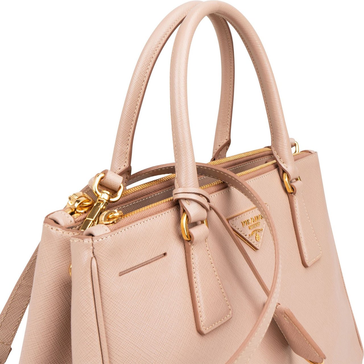 Prada Pink Saffiano Leather Galleria Handbag Roze