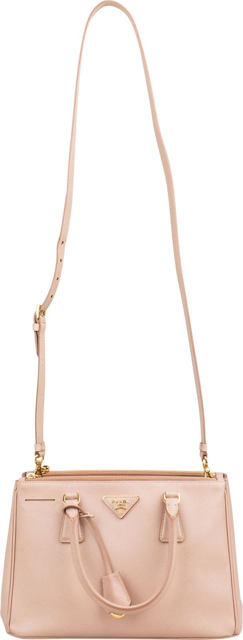 Prada Pink Saffiano Leather Galleria Handbag Roze