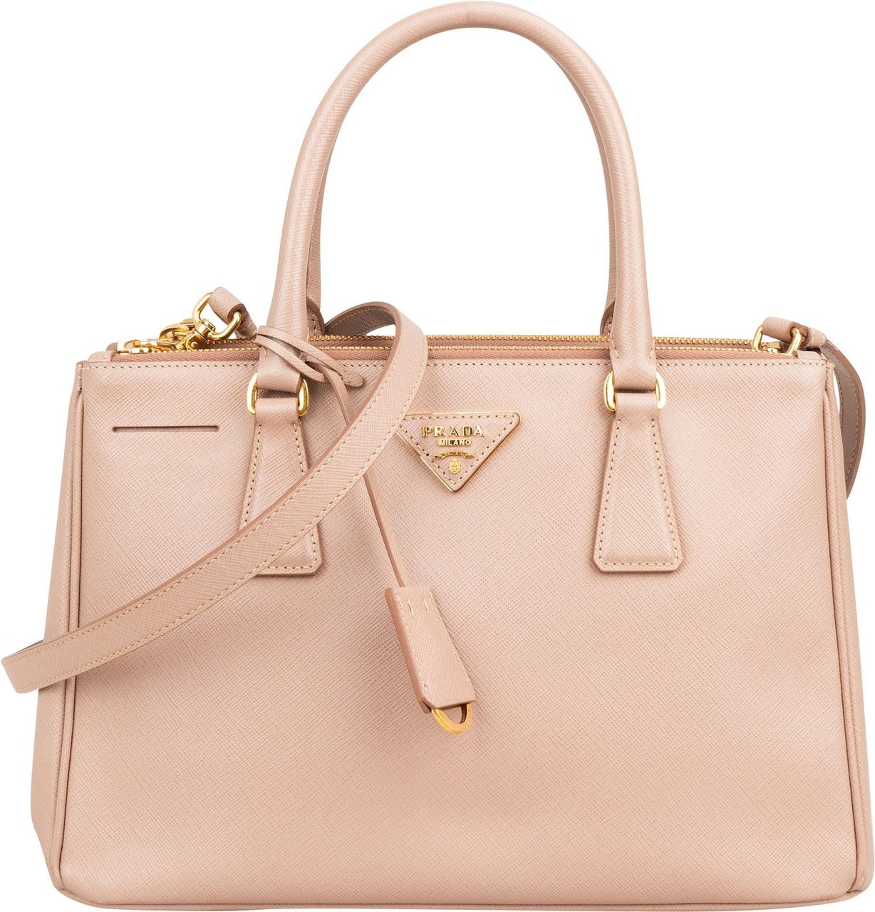 Prada Pink Saffiano Leather Galleria Handbag Roze