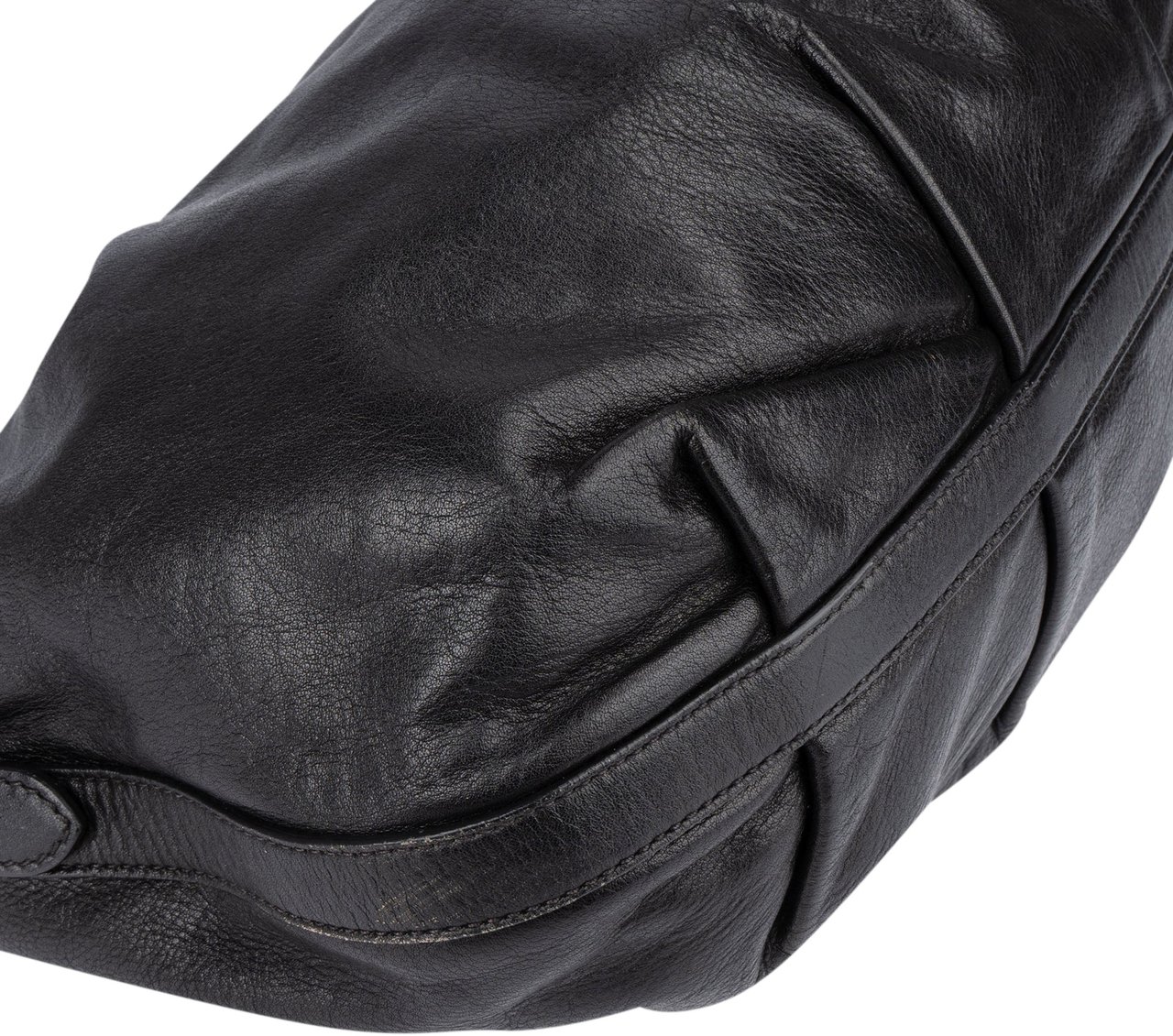 Prada Prada Black Leather Handbag Zwart