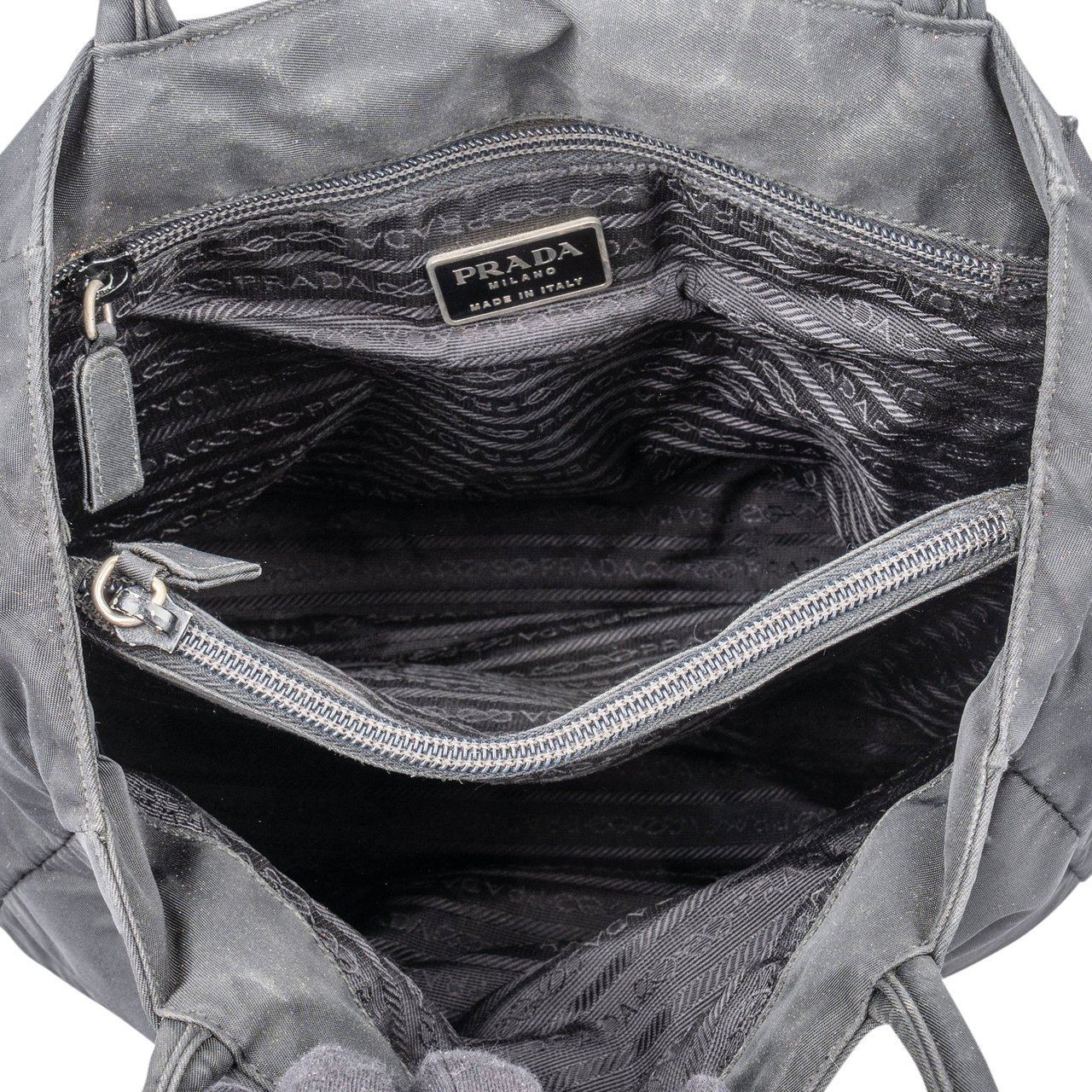 Prada Prada Black Nylon Triangle Handbag Divers