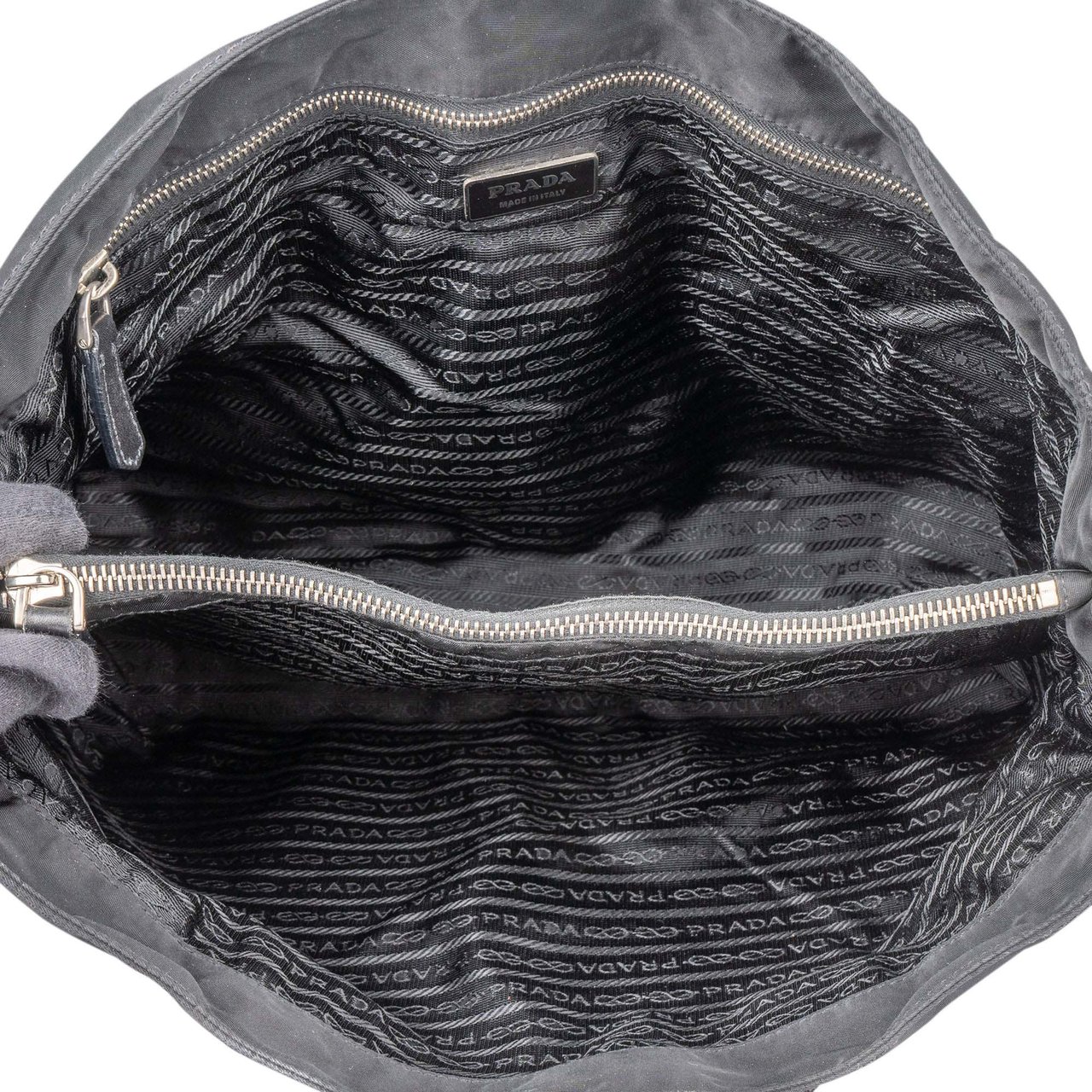 Prada Prada Black Nylon Triangle Handbag Divers