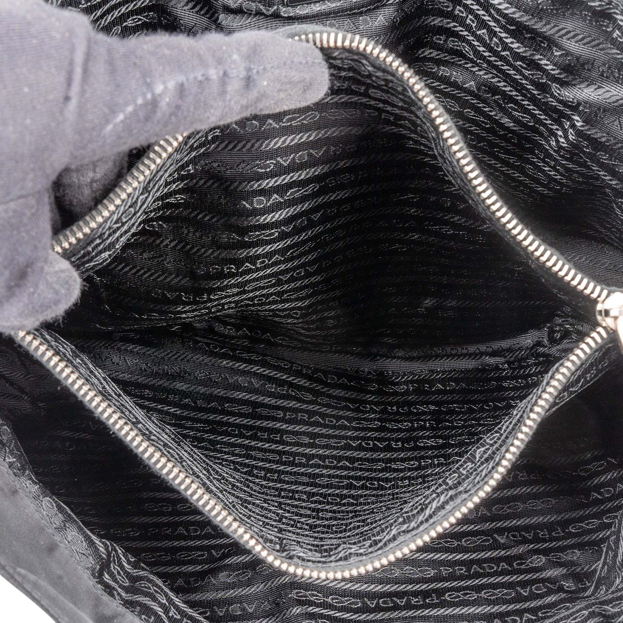 Prada Prada Black Nylon Triangle Handbag Divers