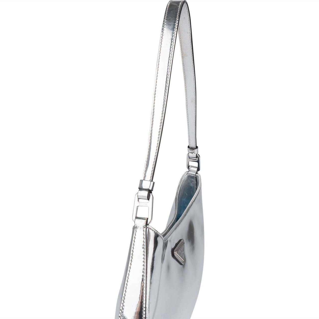 Prada Prada Silver Triangle Cleo Shoulder Bag Divers