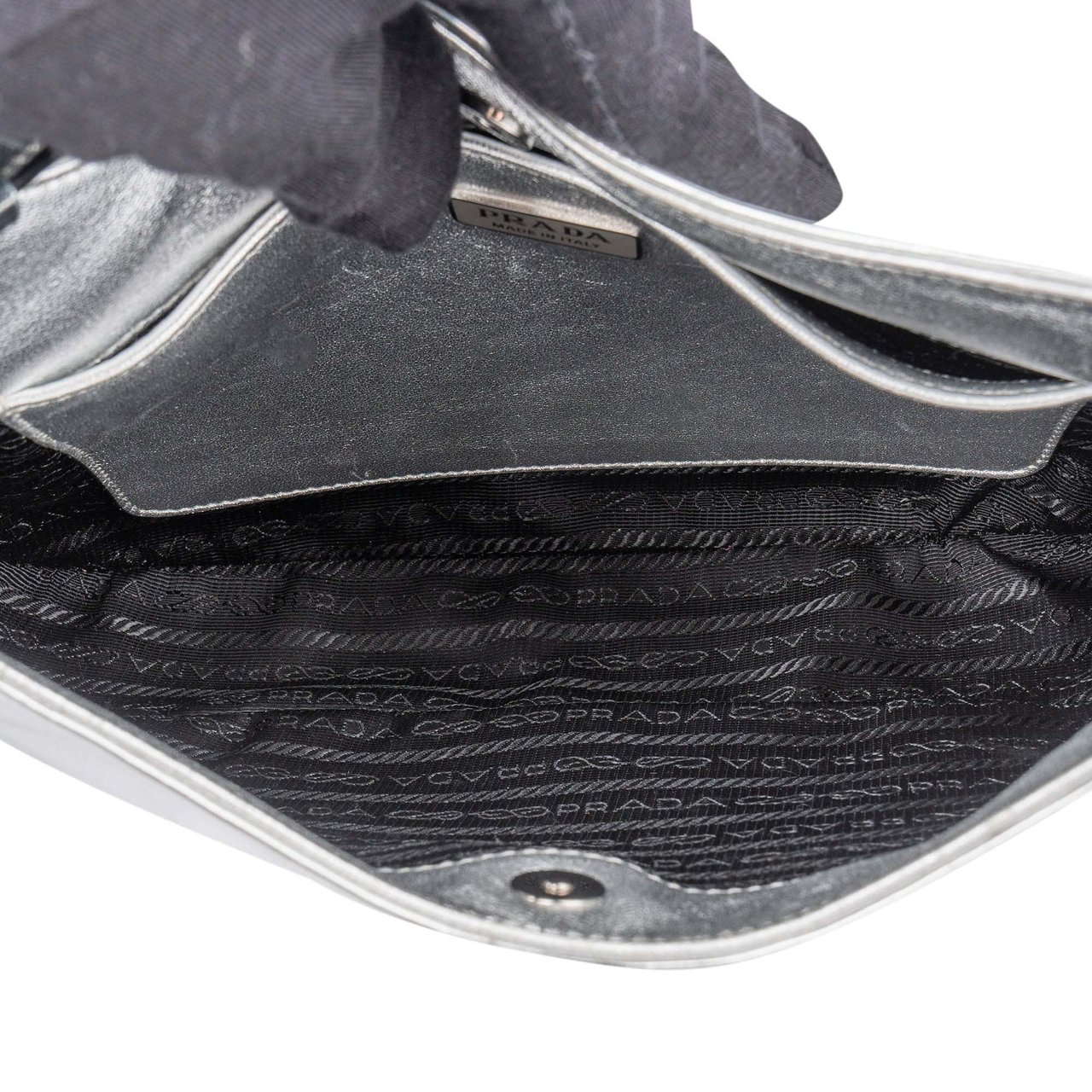 Prada Prada Silver Triangle Cleo Shoulder Bag Divers