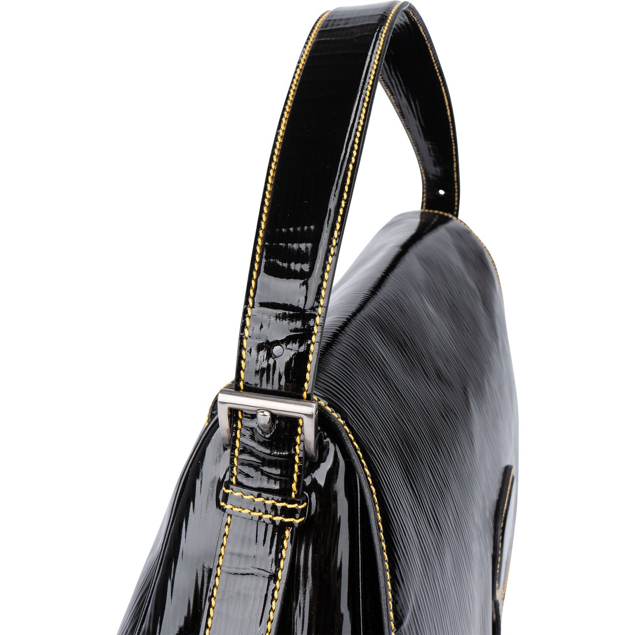 Prada Prada Patent Triangle Vernice Handbag Zwart