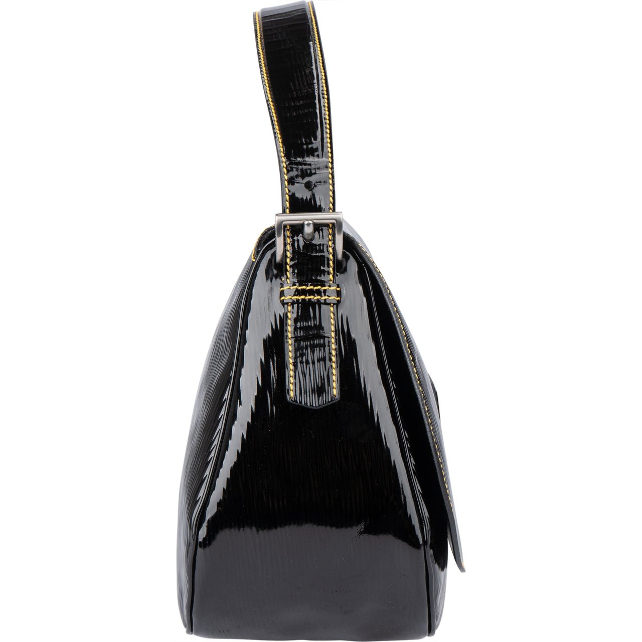 Prada Prada Patent Triangle Vernice Handbag Zwart