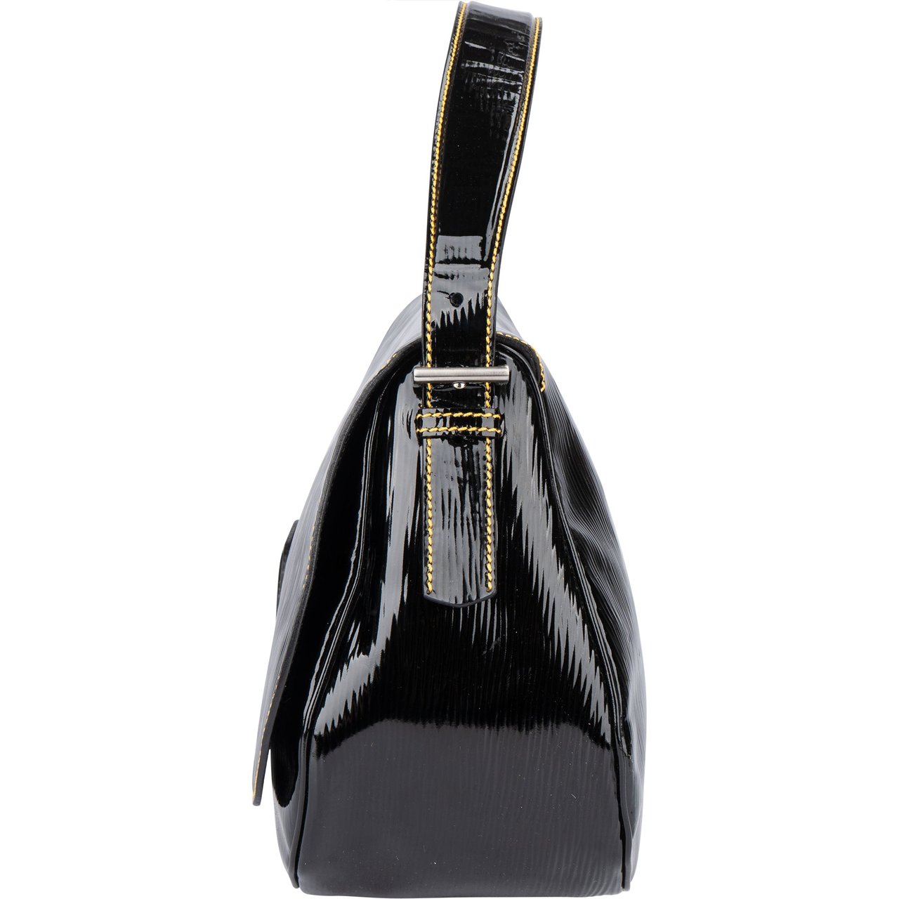 Prada Prada Patent Triangle Vernice Handbag Zwart