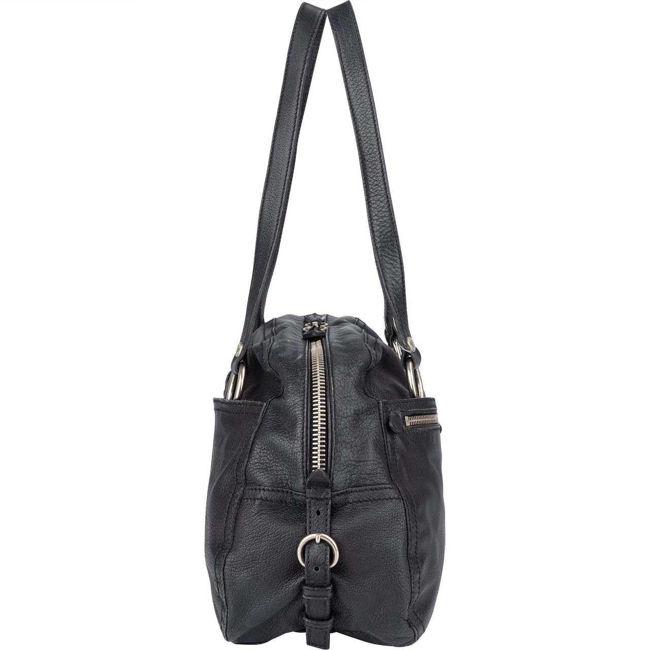 Prada Prada Leather Twin Pocket Triangle Shoulder Bag Divers