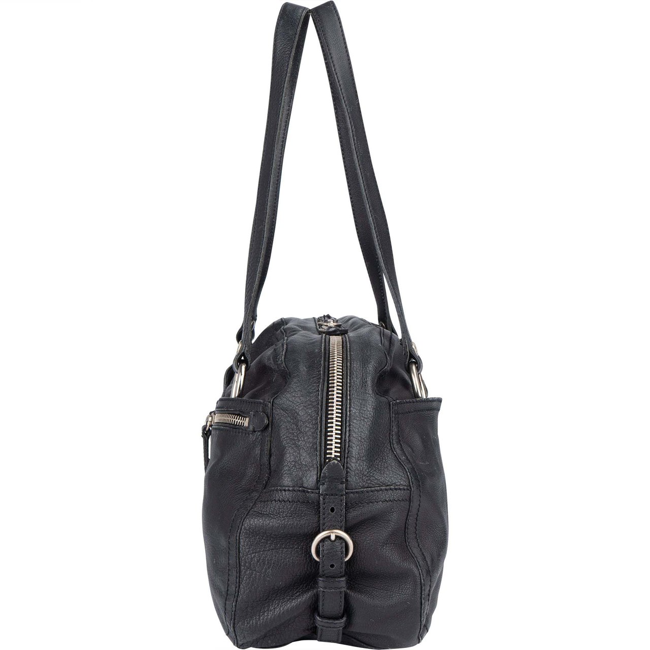 Prada Prada Leather Twin Pocket Triangle Shoulder Bag Divers