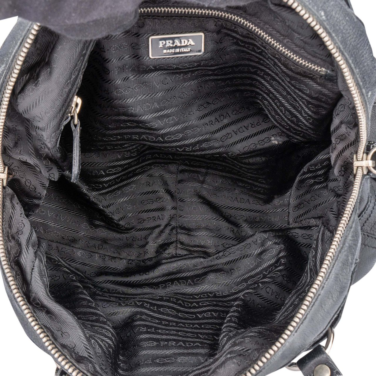 Prada Prada Leather Twin Pocket Triangle Shoulder Bag Divers