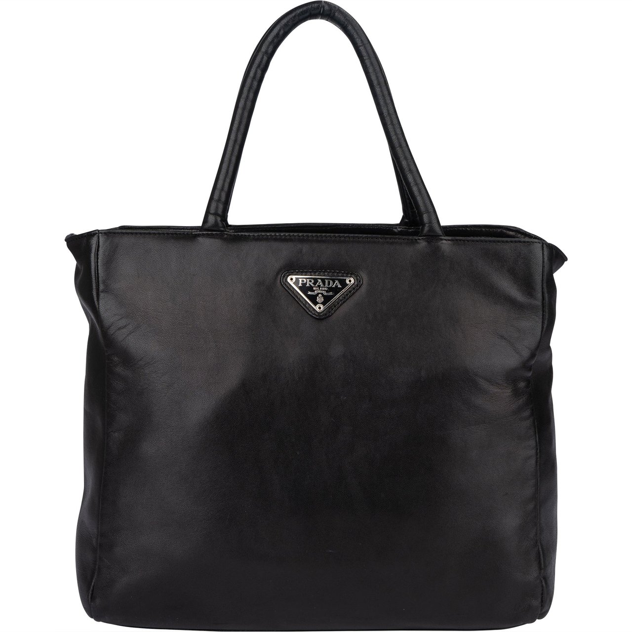 Prada Premium Leather City Handbag Zwart