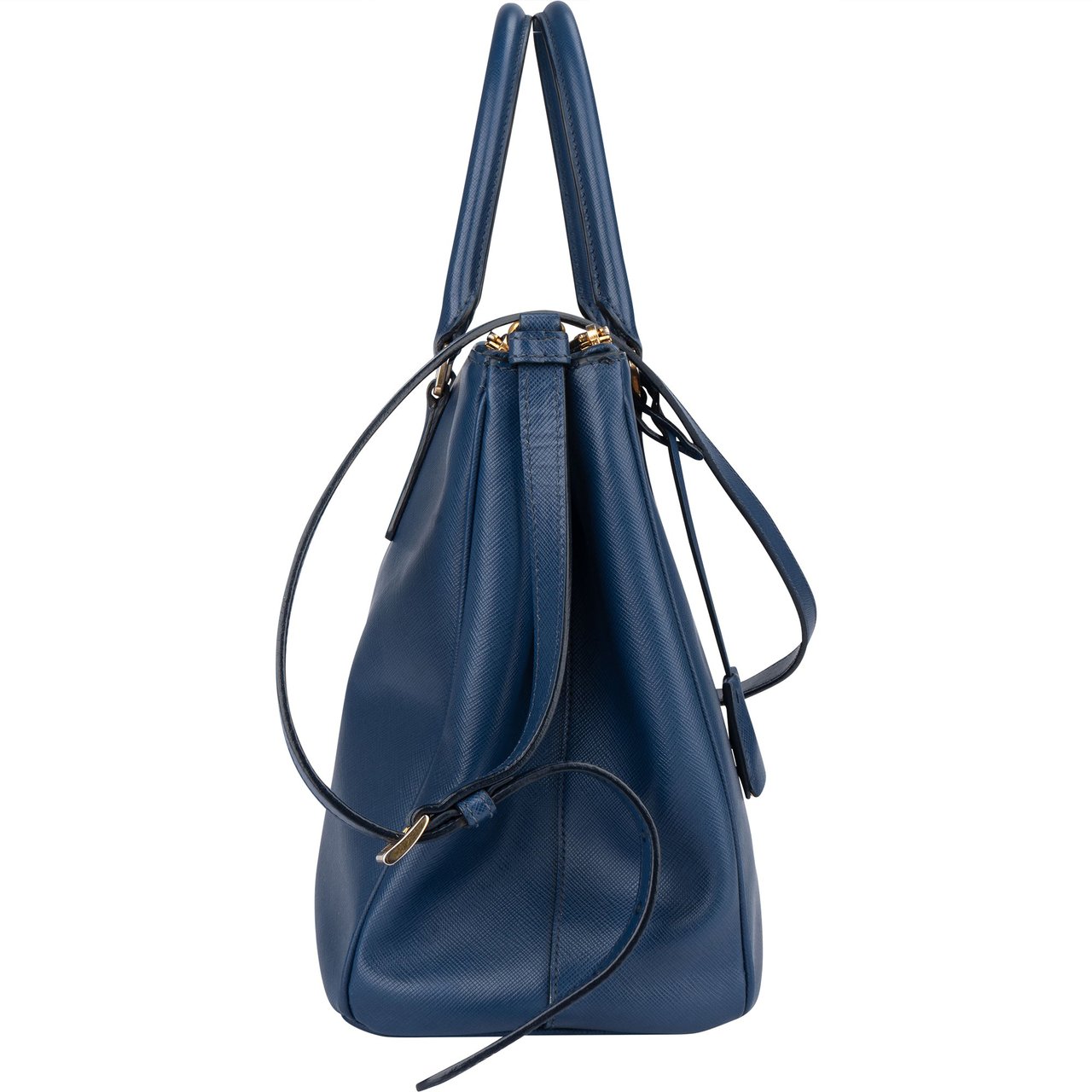 Prada Prada Blue Saffiano Leather Galleria Handbag Blauw