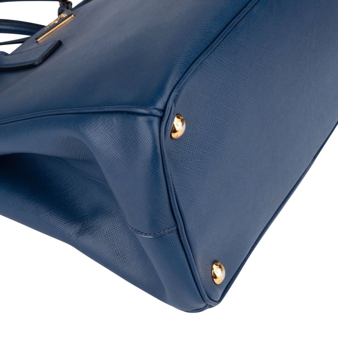 Prada Prada Blue Saffiano Leather Galleria Handbag Blauw