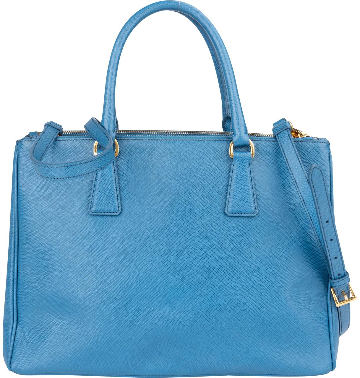 Prada Prada Blue Saffiano Leather Galleria Handbag Blauw