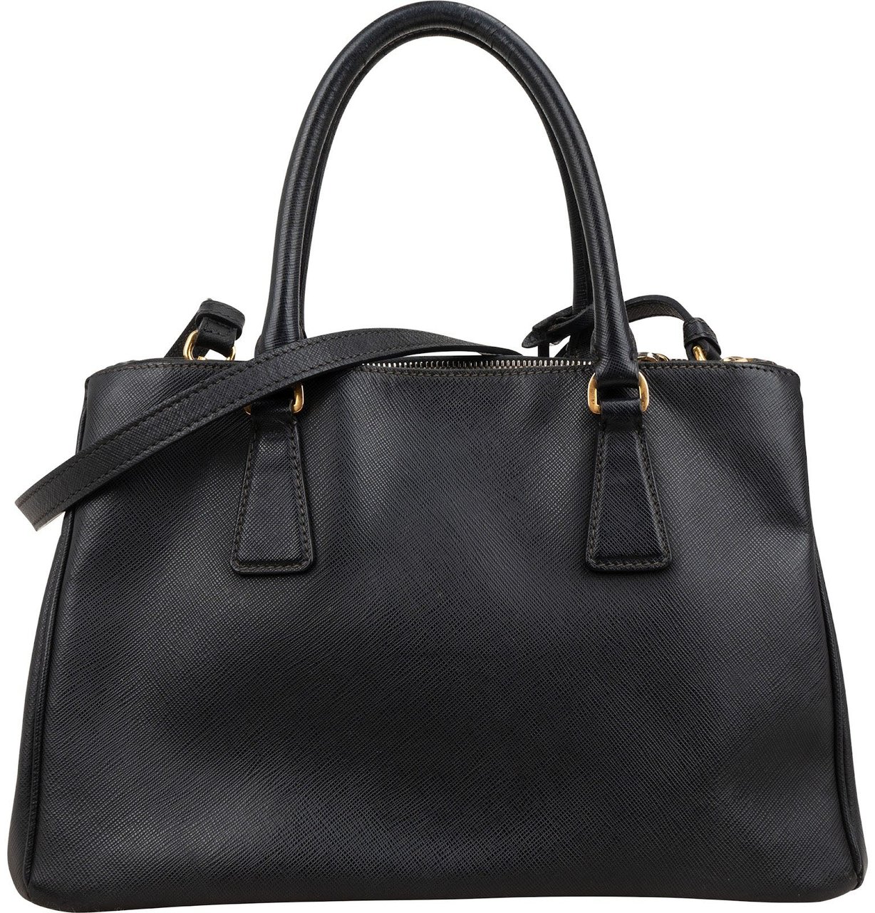 Prada Saffiano Leather Galleria Handbag Zwart