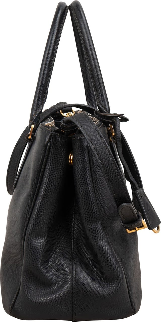 Prada Saffiano Leather Galleria Handbag Zwart