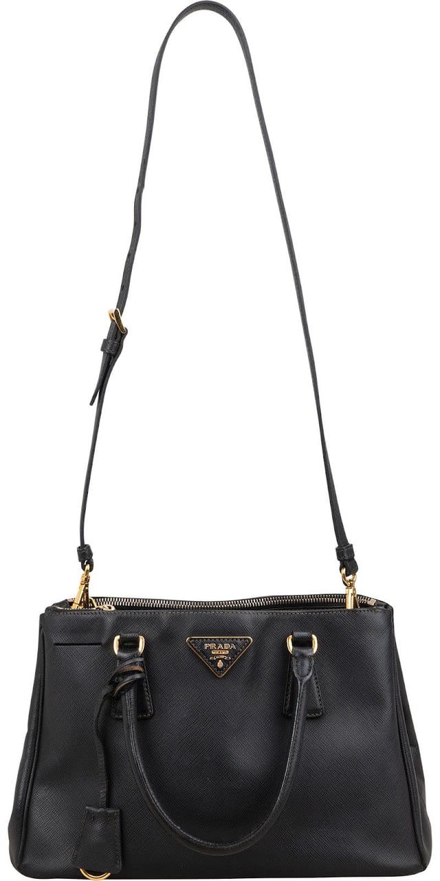 Prada Saffiano Leather Galleria Handbag Zwart