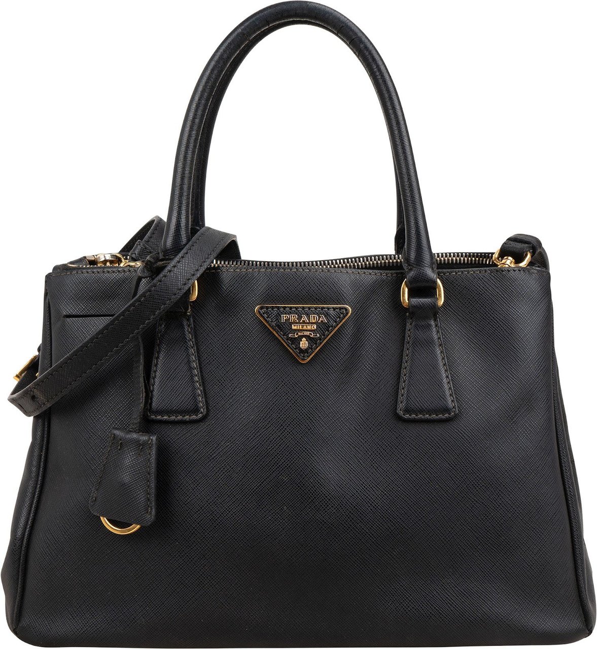 Prada Saffiano Leather Galleria Handbag Zwart