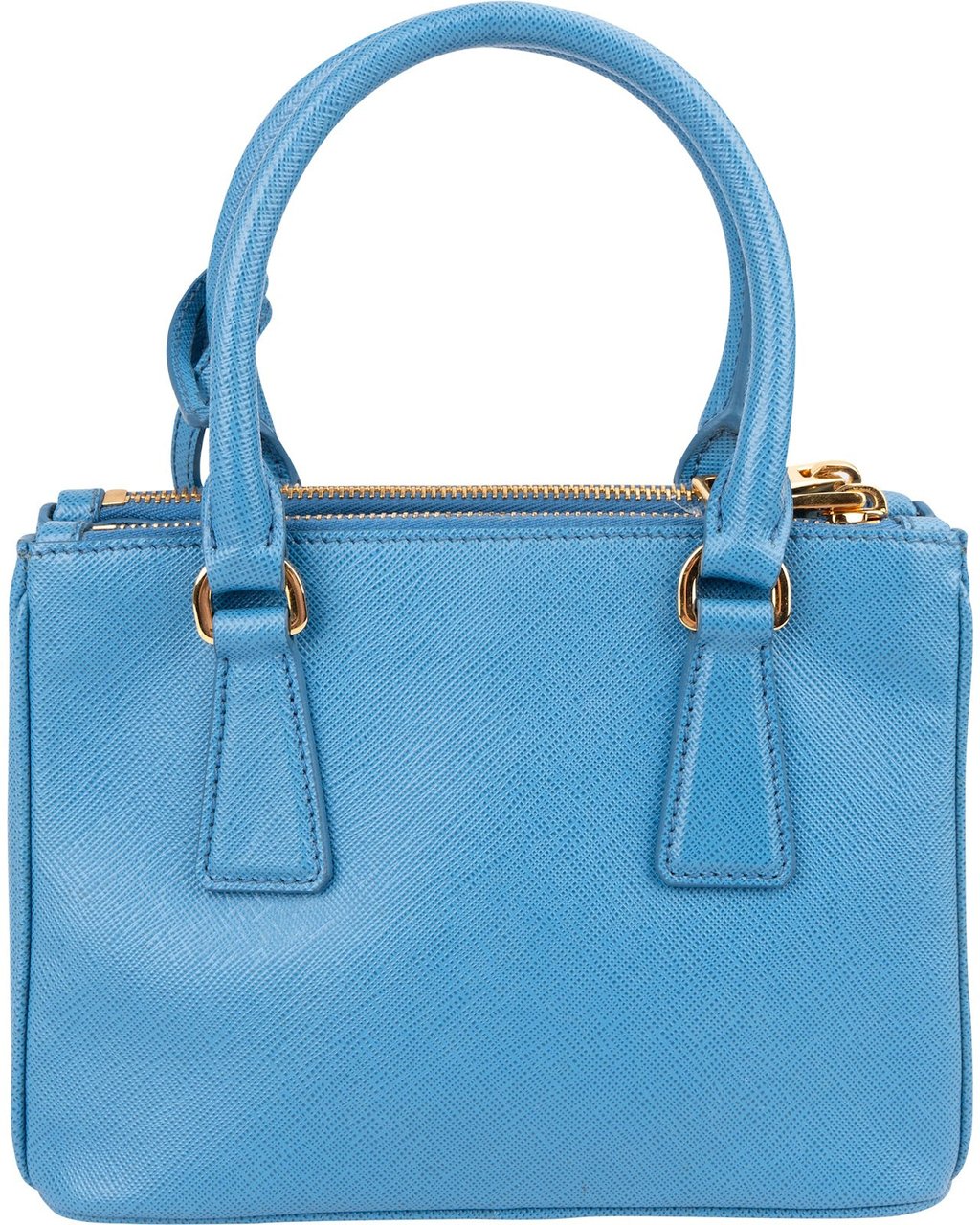 Prada Blue Saffiano Leather Pradasphere Galleria Micro Handbag Divers