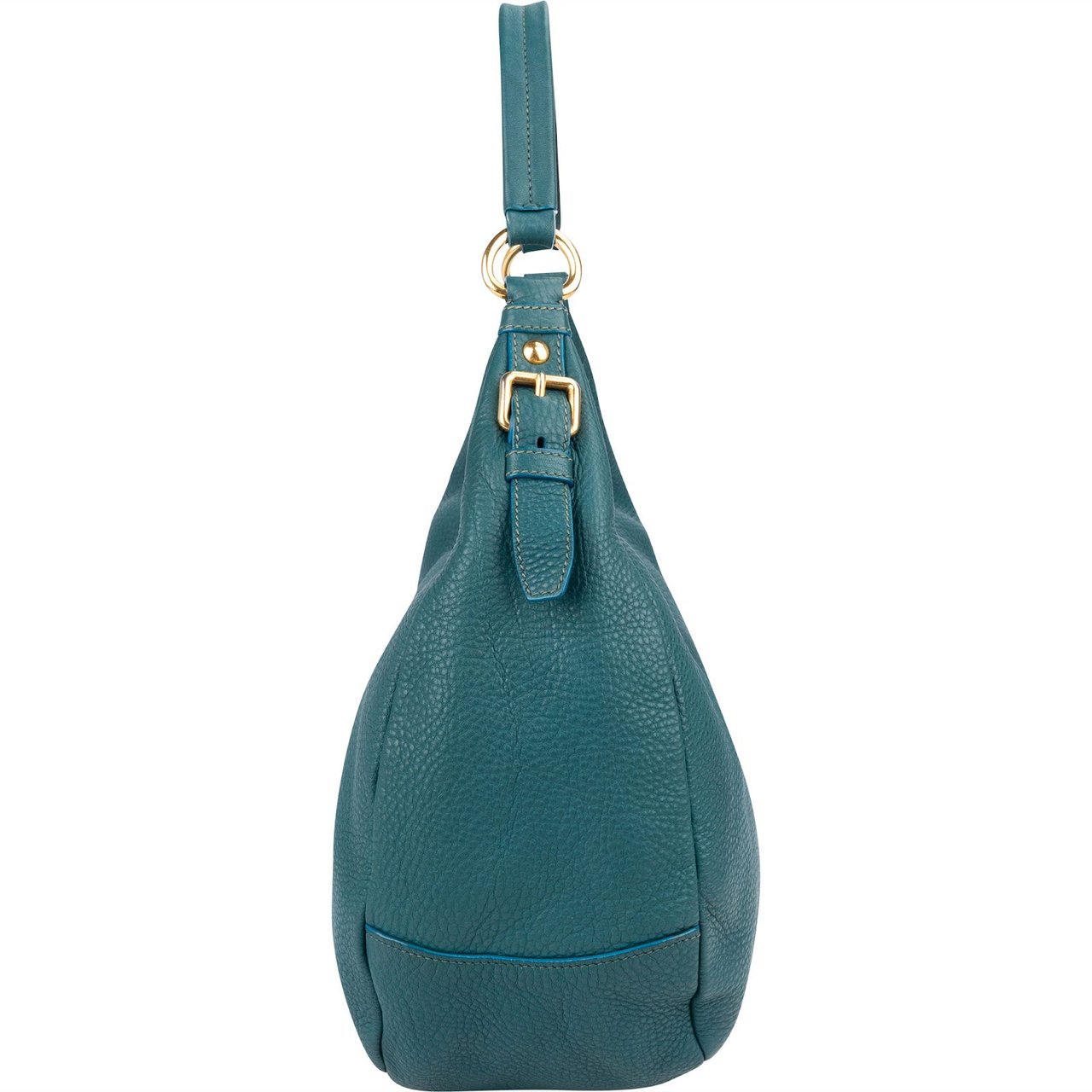 Prada Vitello Daino Leather Hobo Shoulder Bag Blauw