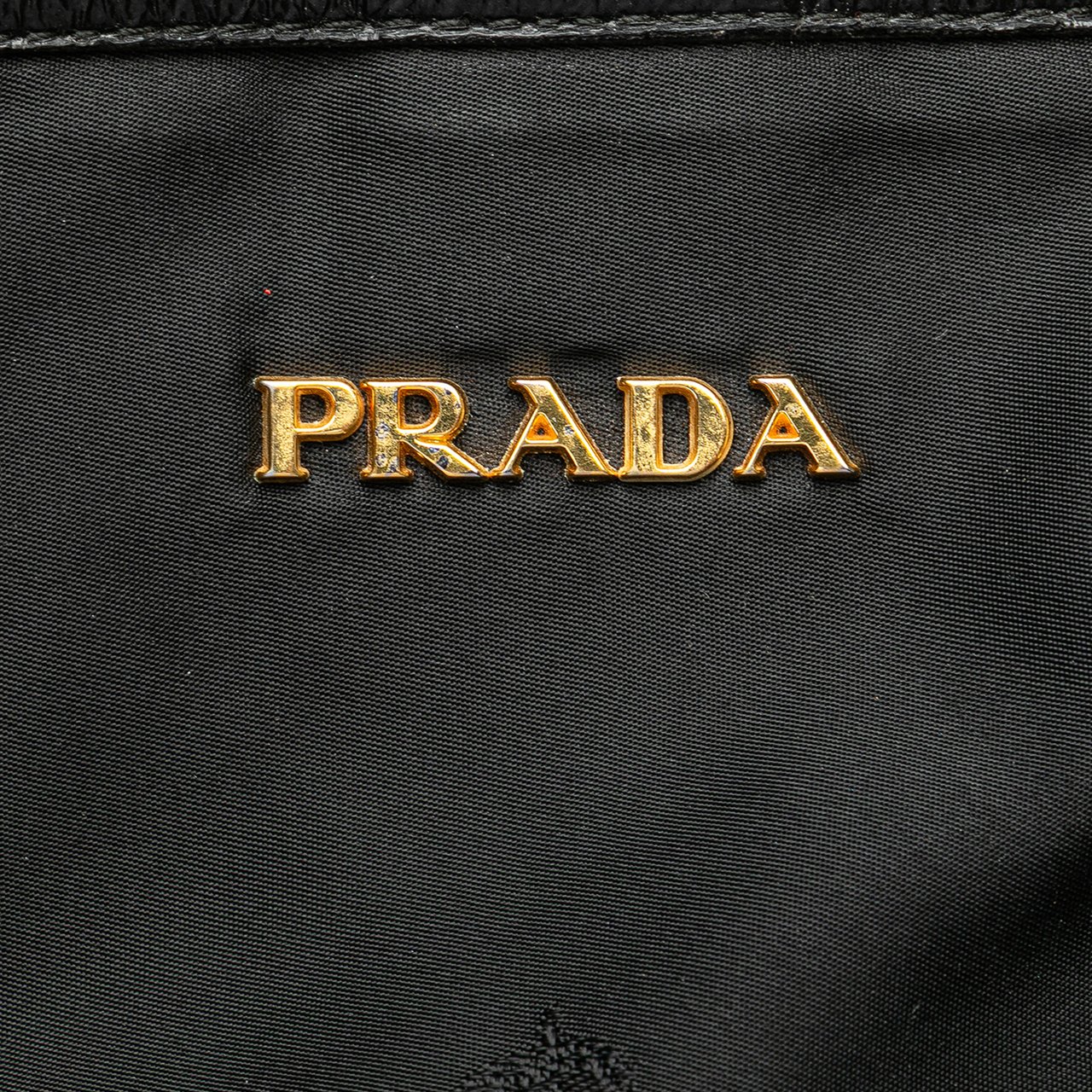 Prada Tessuto Canapa Logo Bow Tote Zwart