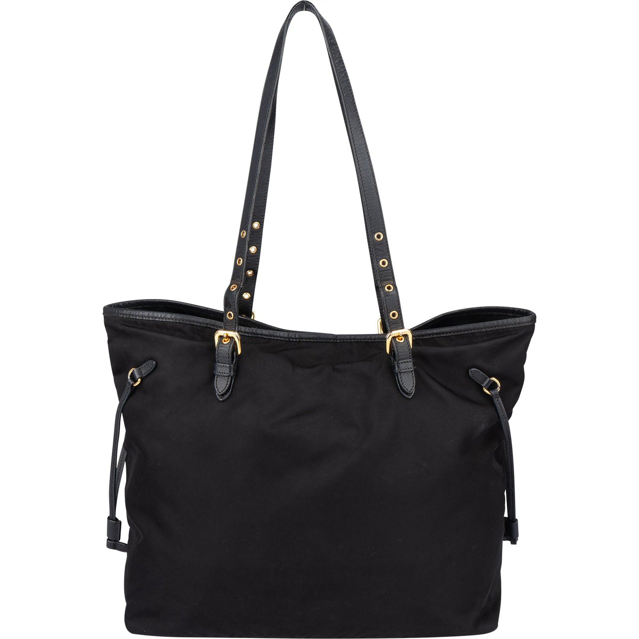 Prada Prada Nylon Saffiano Leather Shopper Handbag Divers
