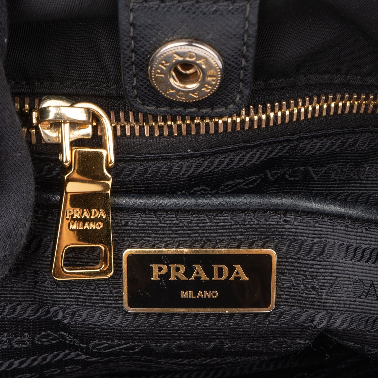 Prada Prada Nylon Saffiano Leather Shopper Handbag Divers