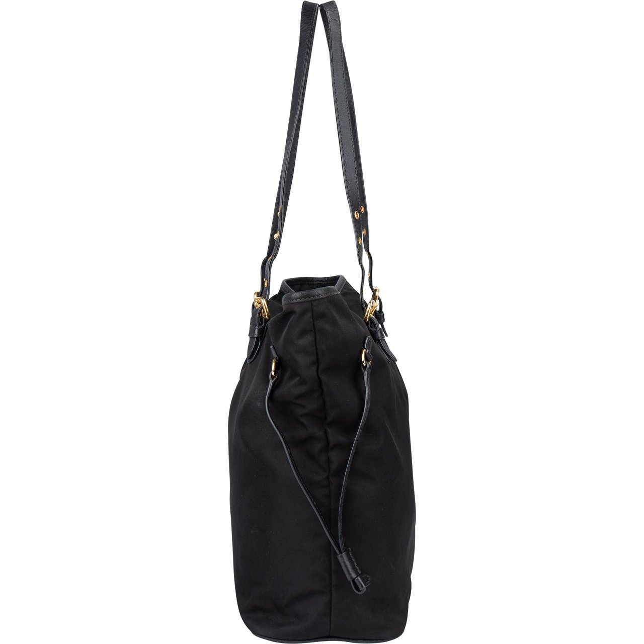 Prada Prada Nylon Saffiano Leather Shopper Handbag Divers