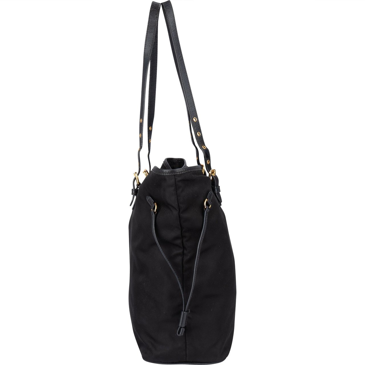 Prada Prada Nylon Saffiano Leather Shopper Handbag Divers