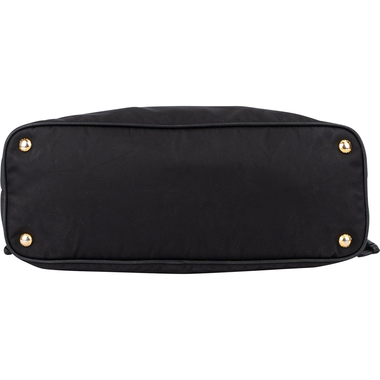 Prada Prada Nylon Saffiano Leather Shopper Handbag Divers