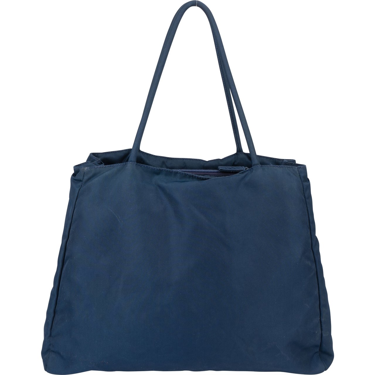 Prada Prada Blue Nylon Triangle Handbag Blauw