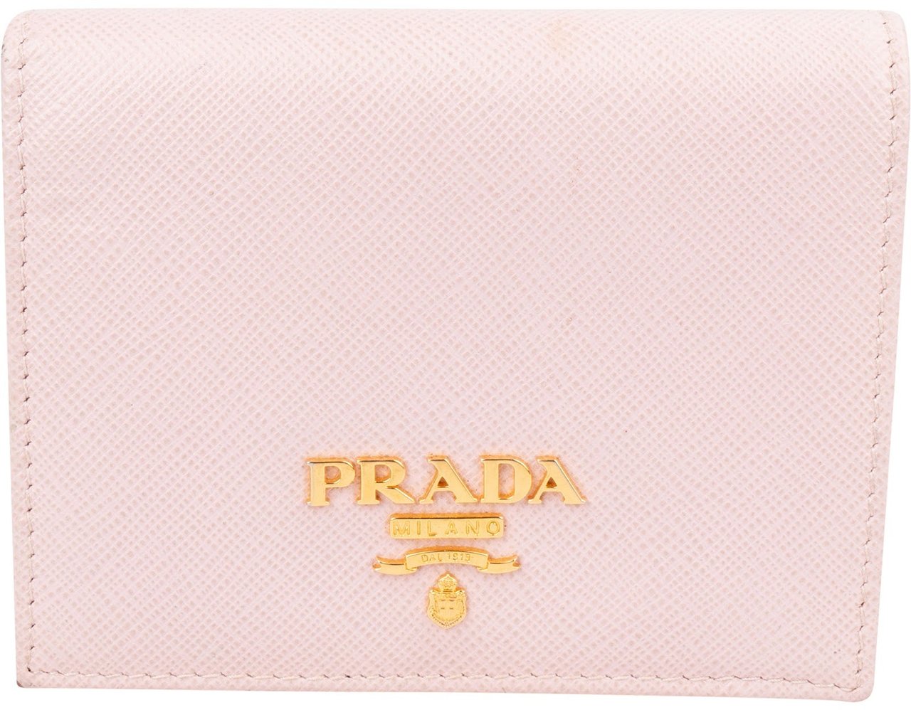 Prada Pink Saffiano Leather Small Wallet Rood
