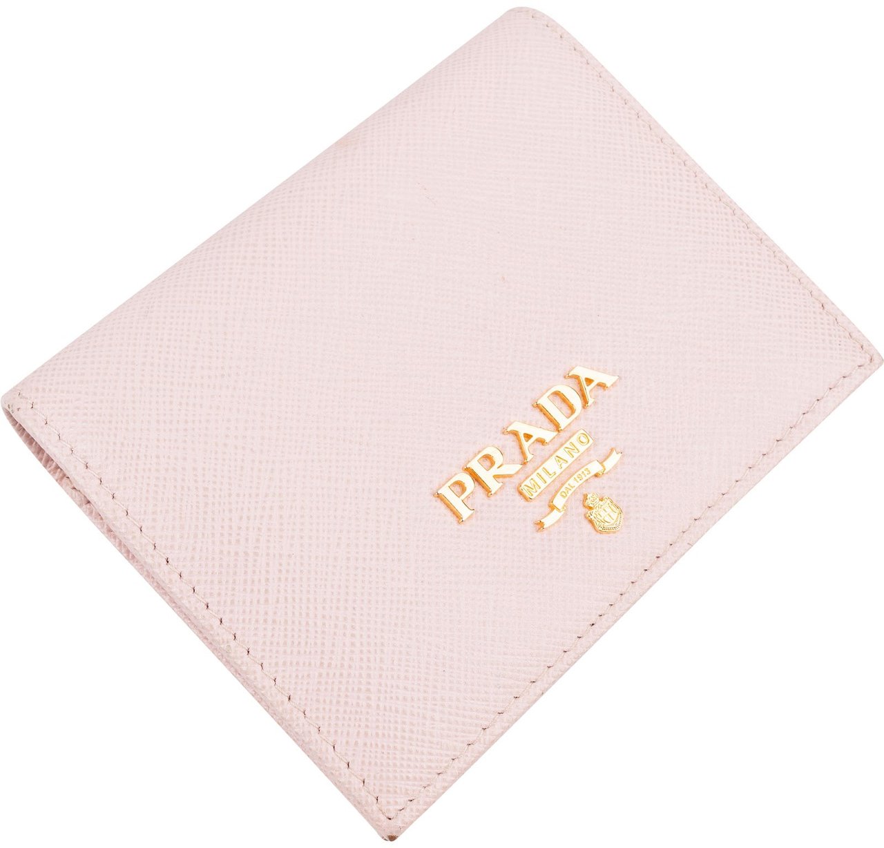 Prada Pink Saffiano Leather Small Wallet Rood
