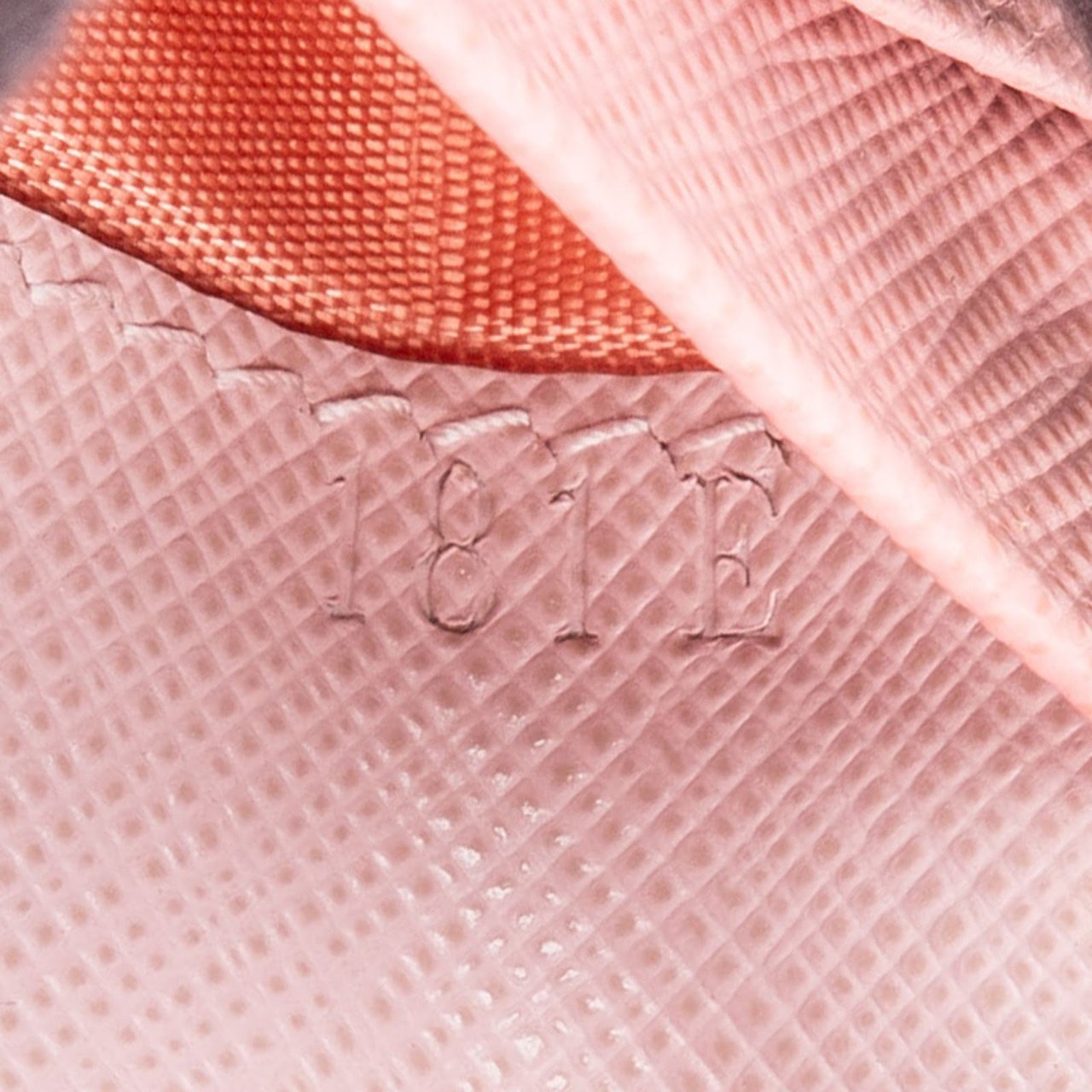Prada Pink Saffiano Leather Small Wallet Rood