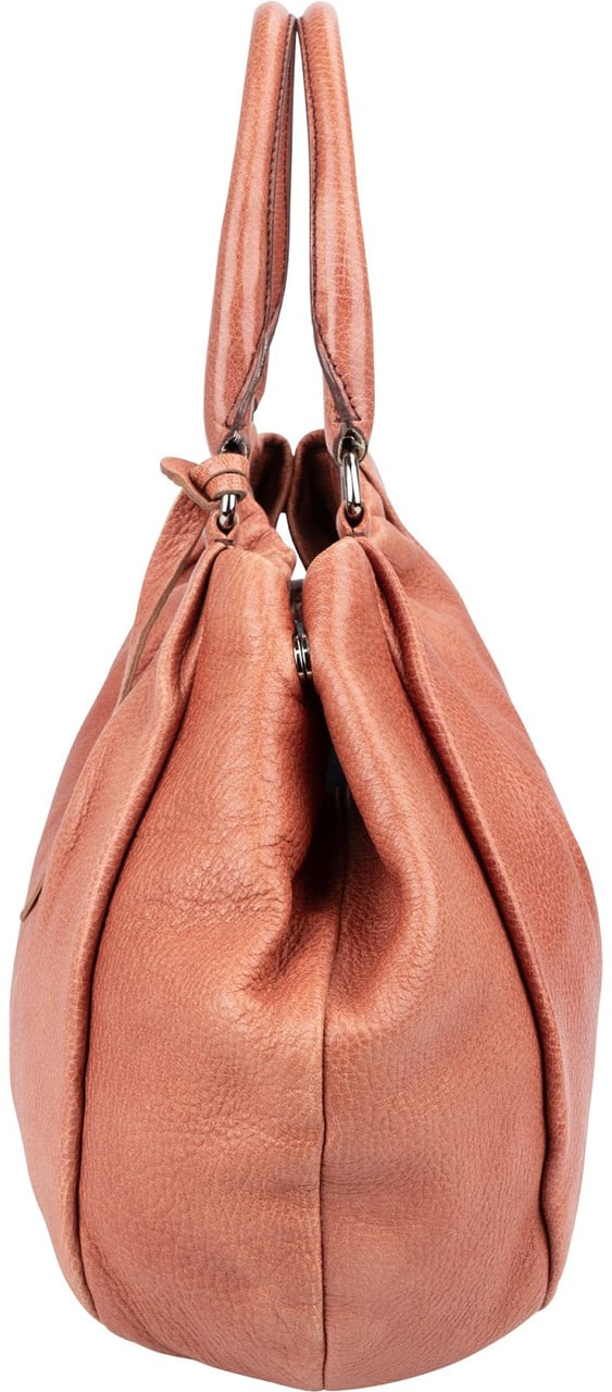 Prada Vitello Daino Deerskin Gathered Tote Handbag Divers