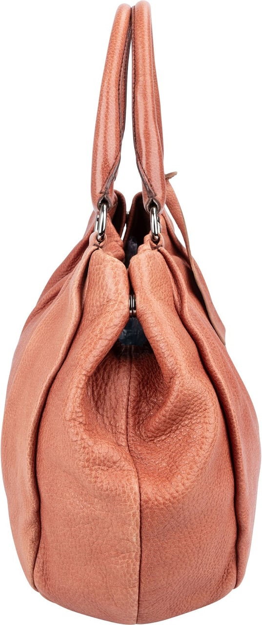Prada Vitello Daino Deerskin Gathered Tote Handbag Divers