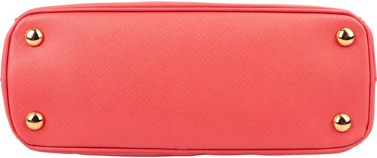 Prada Pink Saffiano Leather Small Galleria Handbag Rood