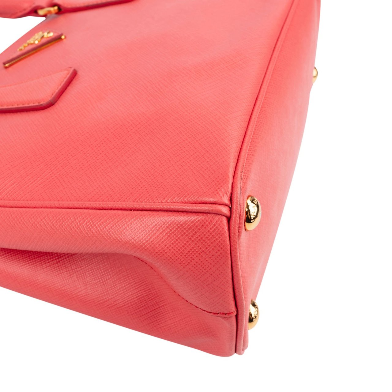 Prada Pink Saffiano Leather Small Galleria Handbag Rood