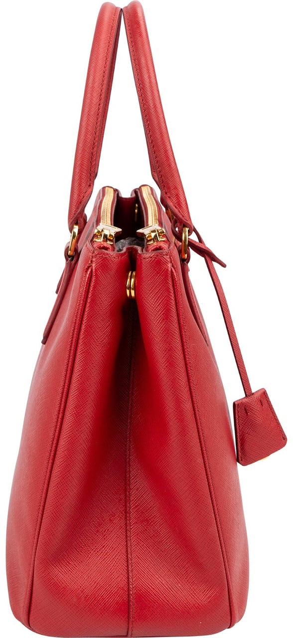 Prada Red Saffiano Leather Galleria Handbag Rood