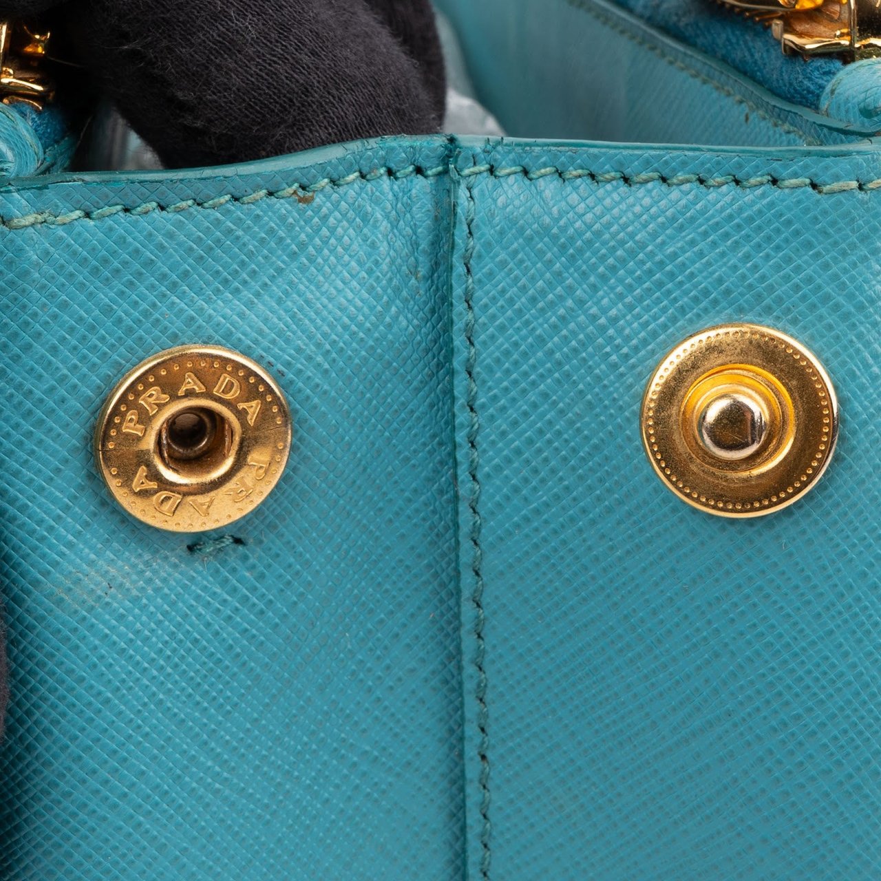 Prada Saffiano Leather Mini Galleria Handbag Blauw
