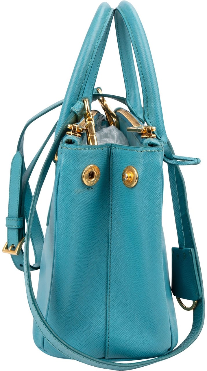 Prada Saffiano Leather Mini Galleria Handbag Blauw