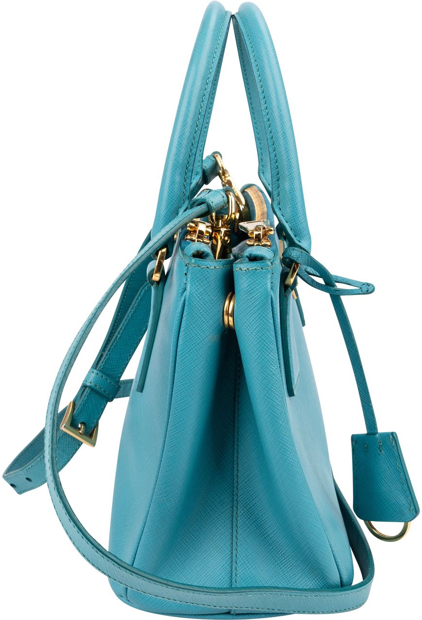 Prada Saffiano Leather Mini Galleria Handbag Blauw