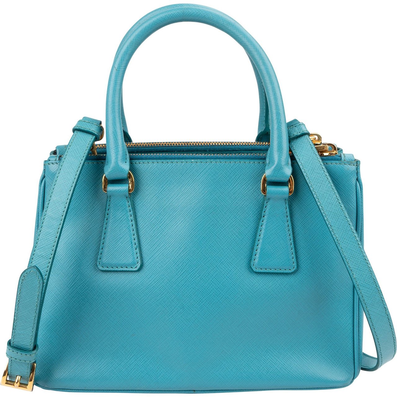 Prada Saffiano Leather Mini Galleria Handbag Blauw