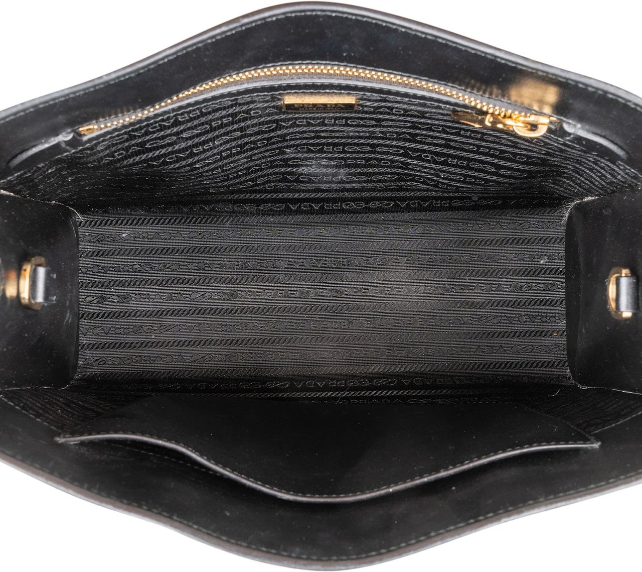 Prada Saffiano Leather Small Tote Handbag Zwart
