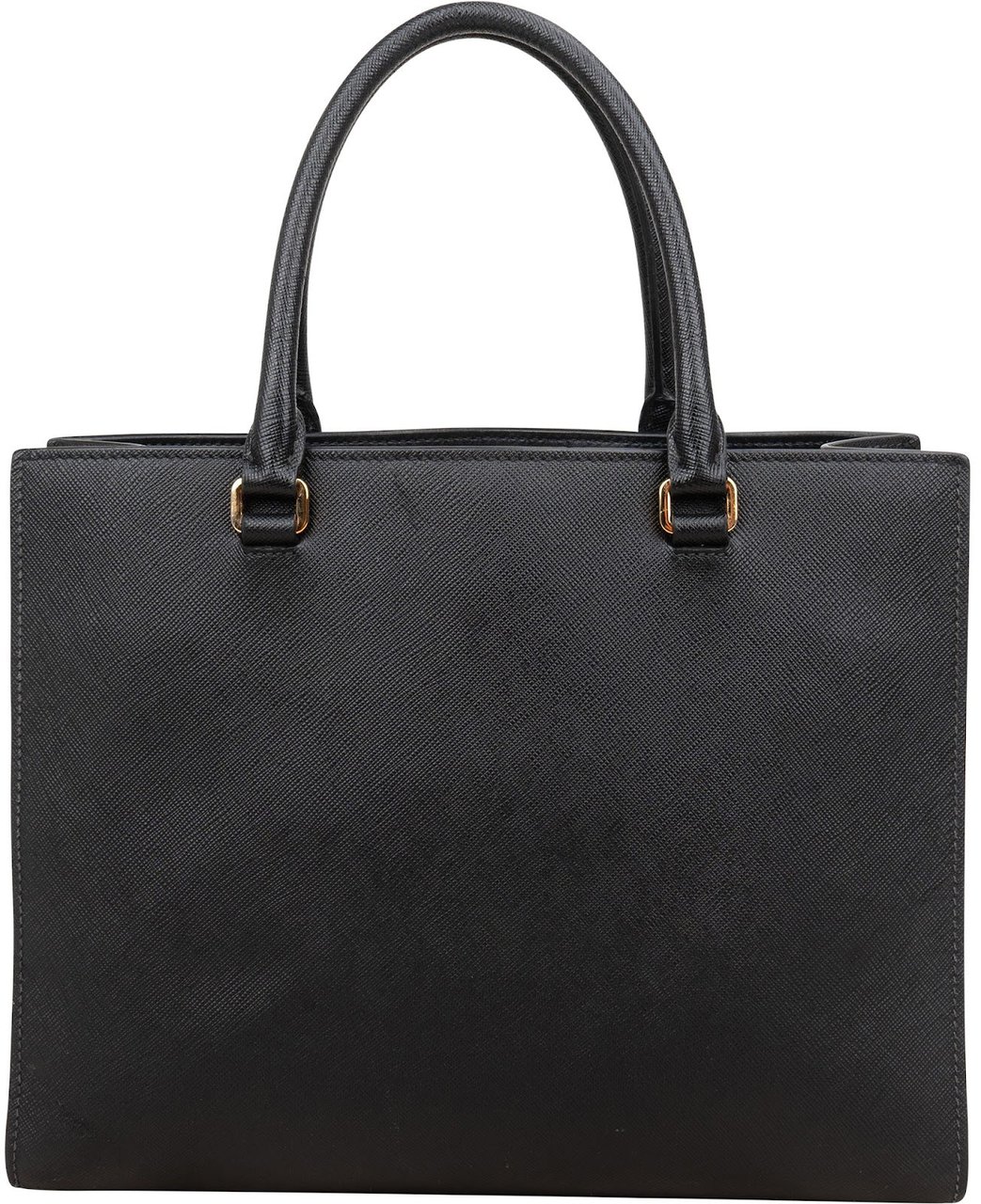 Prada Saffiano Leather Small Tote Handbag Zwart